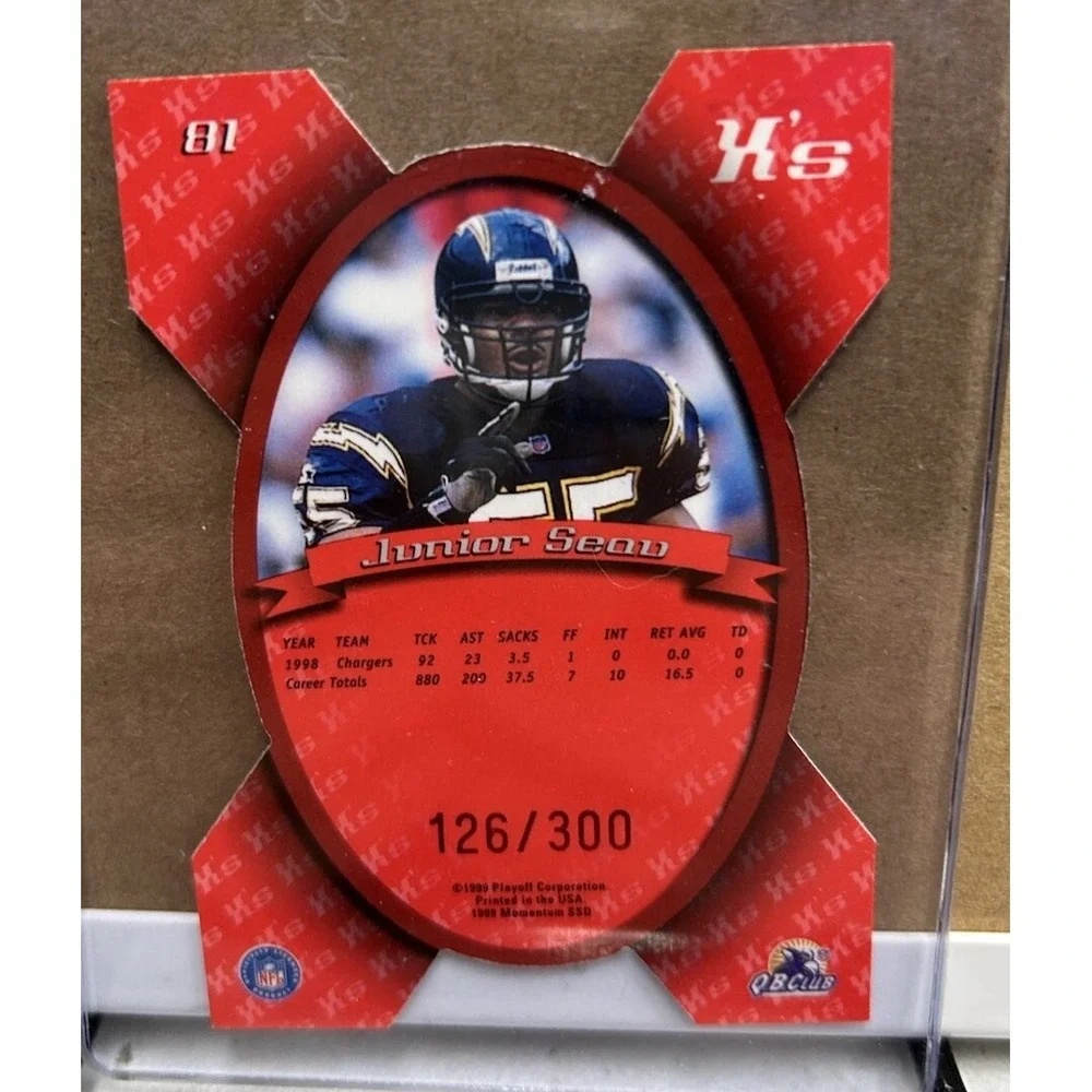 Play Off Junior Seau /300 1999 #81 Momentum Sports Card